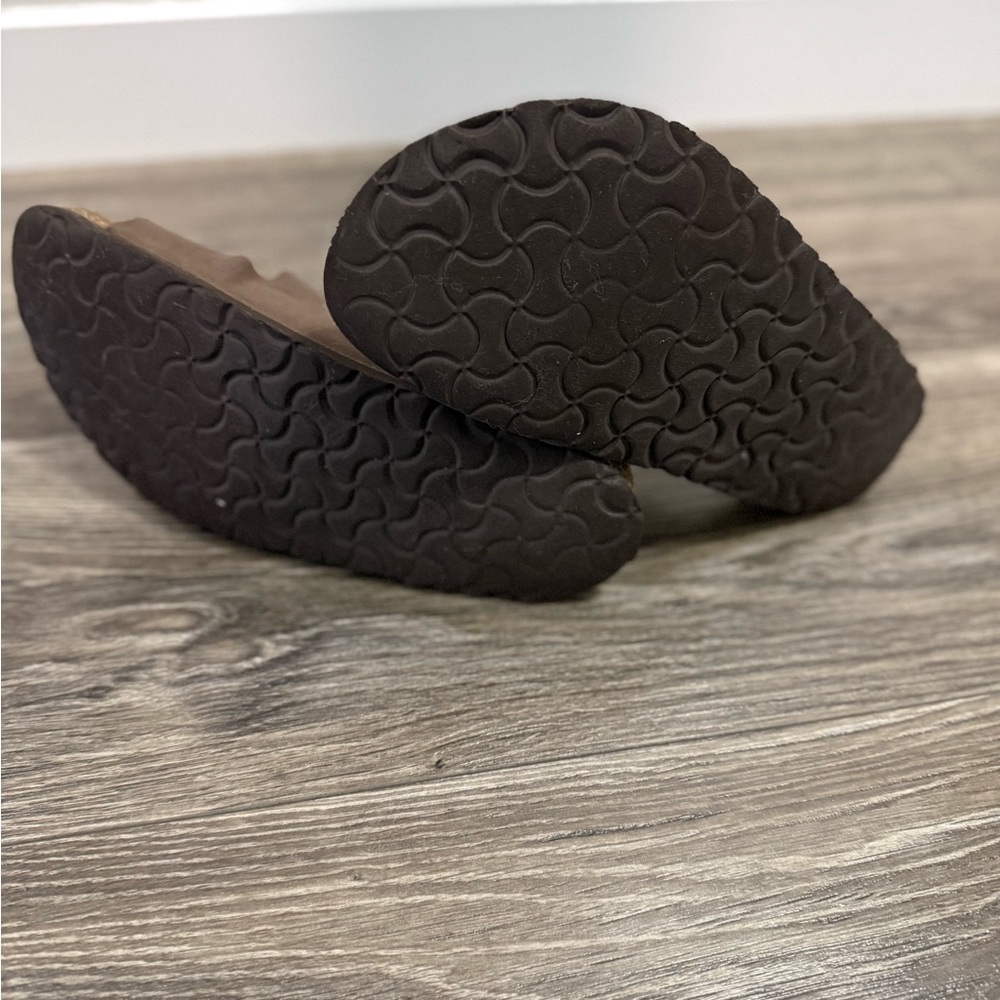 Birkenstock Brown Three-Strap Cork Footbed Sandals - Picture 4 of 4